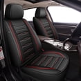 thumbnail image 1 of HQBQBUG Car Seat Covers Full Set for BMW X1 2013-2020,Premium Leather Waterproof Seat Covers Automotive Seat Protector Compatible Airbag Red,Full Set(2 Row 5 Seats), 1 of 10