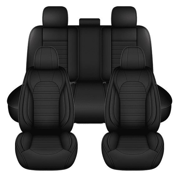 HQBQBUG Car Seat Covers Full Set Fit for Hyundai Sonata 2007-2026 5-Seat Full Set Waterproof Leather Seat Covers Car Seat Protector Easy Install(Black,5 Seats)