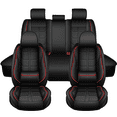 thumbnail image 1 of HQBQBUG Car Seat Covers Full Set Fit for Toyota RAV4 2013-2025 2026,Waterproof Nappa Leather Car Seat Cover,Full Coverage Car Seat Covers Sets(5 Seats,Black&Red), 1 of 10