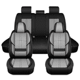 thumbnail image 1 of HQBQBUG Car Seat Covers Full Set Fit for Toyota RAV4(Not for Hybrid) 2013-2025 5 Seat Luxury Automative Interior Accessories,Waterproof Leather Car Seat Protector Grey,FullSet(5Seat), 1 of 10
