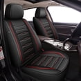 thumbnail image 1 of HQBQBUG Car Seat Covers Full Set for Hyundai Sonata 2007-2026,Premium Leather Waterproof Seat Covers Automotive Seat Protector Compatible Airbag Red,Full Set(2 Row 5 Seats), 1 of 10