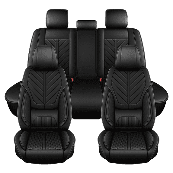 HQBQBUG Car Seat Covers Full Set for BMW X3 2011-2017:Breathable Waterproof Leather Seat Covers Cushion Compatible Airbag(Black,5 Seats)