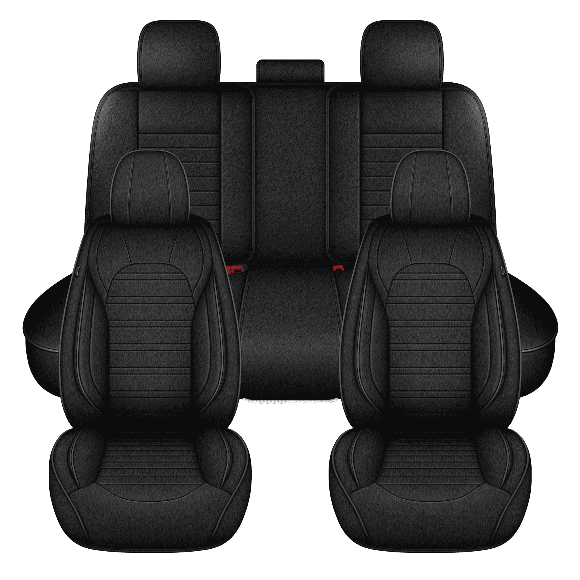 HQBQBUG Car Seat Covers Full Set for Toyota RAV4(Not for Hybrid) 2013-2025 5-Seat Full Set Waterproof Leather Seat Covers Comfort Car Seat Protector(Black,5 Seats)