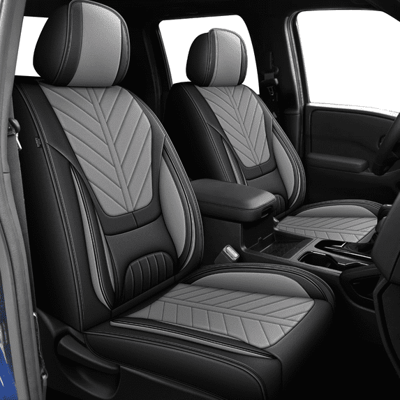 HQBQBUG Car Seat Covers Fit for Hyundai Sonata 2007-2026 Leather Waterproof Seat Covers Cushion Breathable Compatible Airbag Car Seat Protector(Gray,2 Seats)