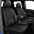 thumbnail image 1 of HQBQBUG Front Car Seat Covers for Saturn Saturn VUE/Hybrid 2002-2009:Breathable Waterproof Leather Seat Covers Cushion Compatible Airbag(Black,2 Seats), 1 of 8