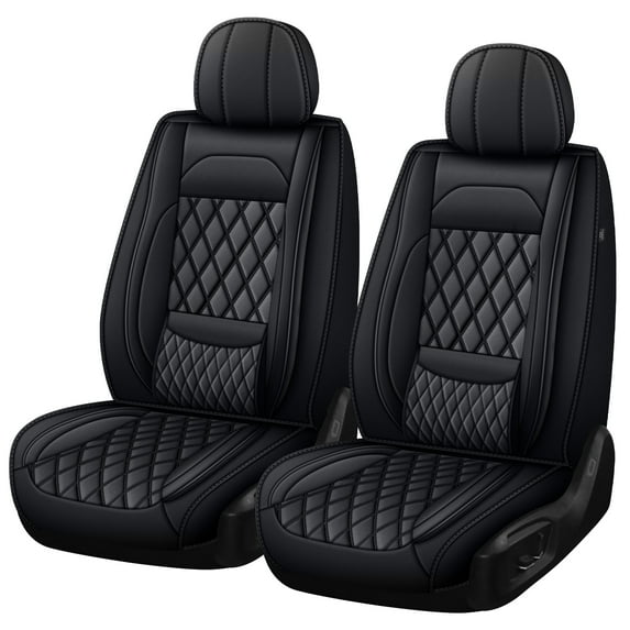 HQBQBUG Front Seat Covers Fit for Chevrolet Blazer 2019-2025, Car Seat Covers Front Seats, Breathable Leather Automotive Seat Covers Front Pair Anti-Slip Seat Cover(Black,2 Seats)