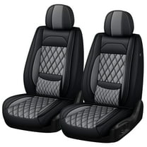 HQBQBUG Front Seat Covers Fit for Chevrolet Chevy Cobalt 2005-2010, Waterproof Durable Premium Leather Car Seat Protector,Comfortable Anti-Slip Stylish Sport Seat Cover(Black Grey,2 Seats)
