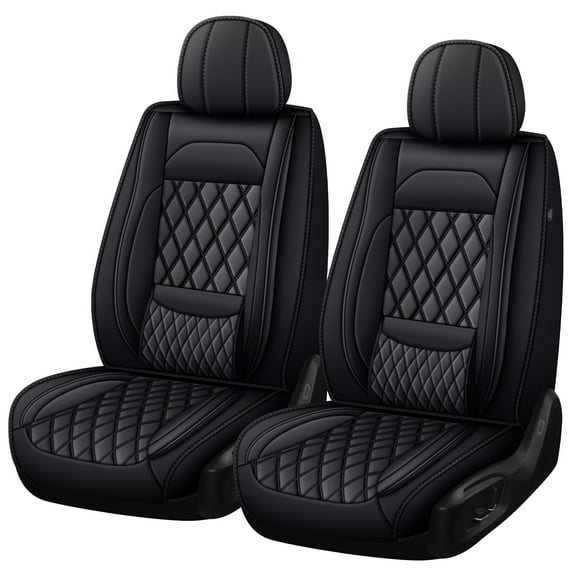 HQBQBUG Front Seat Covers Fit for Honda Civic 2020-2025 2026, Car Seat Covers Front Seats, Breathable Leather Automotive Seat Covers Front Pair Anti-Slip Seat Cover(Black,2 Seats)