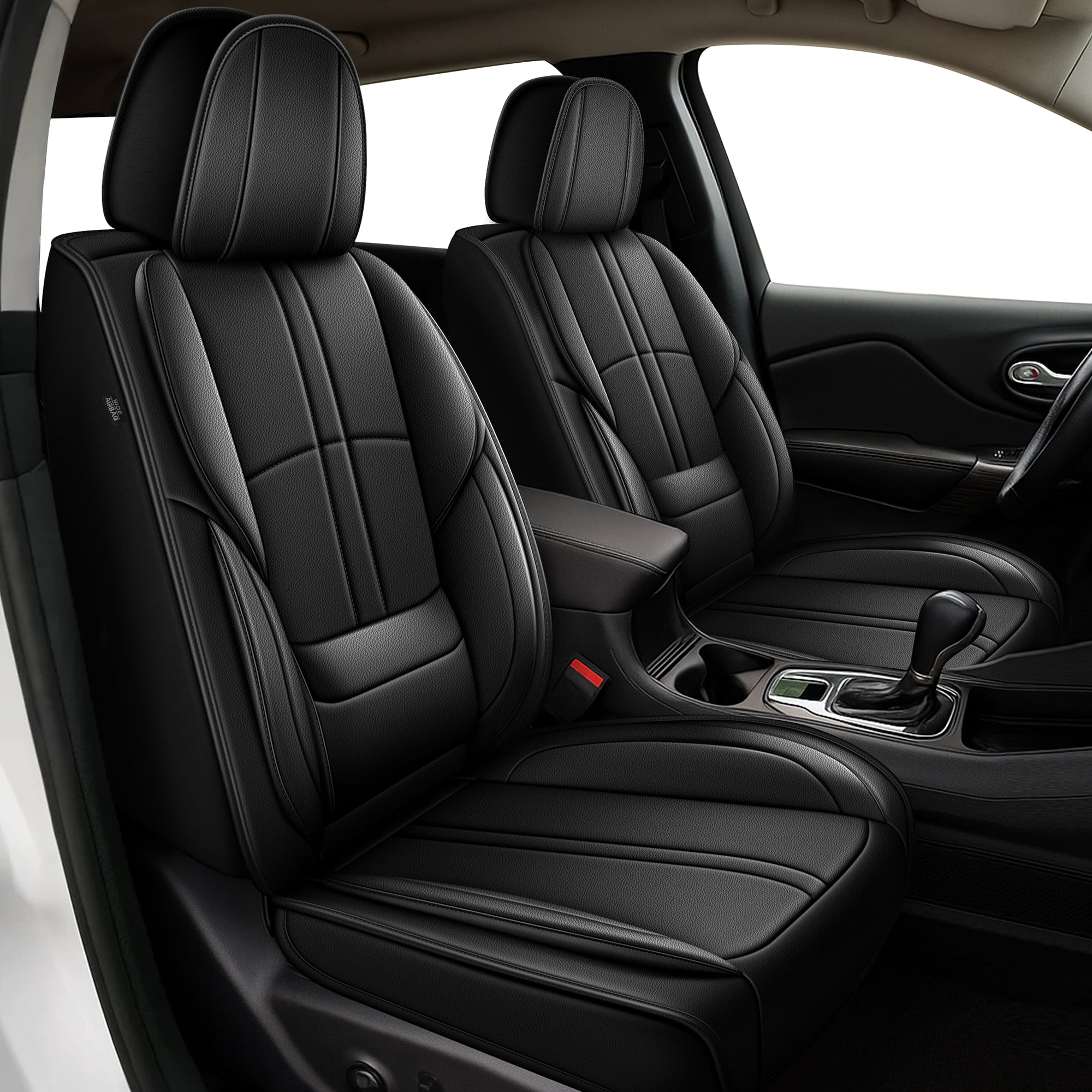 Front Seat Covers For Buick Envision 2017-2023 – Waterproof Faux Leather, Fixed Lumbar Support, Heated/Ventilated Seat Compatible