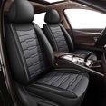 thumbnail image 1 of HQBQBUG Seat Covers Custom Fit for Saturn VUE 2002-2009 Full Set Faux Leather Waterproof Universal Car Seat Covers Gray,Full Set(2 Row 5 Seats), 1 of 10