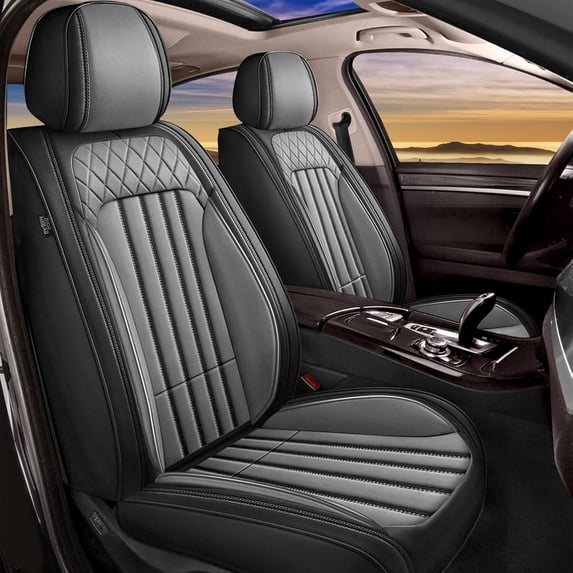 HQBQBUG Seat Covers Front Seats Fit for Lexus RX 350 2007-2025,Faux Leather Car Seat Protector Airbags Compatible,Premuim Auto Interior Gray,Front Seat