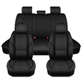 thumbnail image 1 of HQBQBUG Seat Covers Full Set Fit for Chevrolet Chevy Malibu 2007-2025 Comfort Leather Seat Cushion Automative Seat Cover Protector Compatible Airbag Black,FullSet(5Seat), 1 of 10