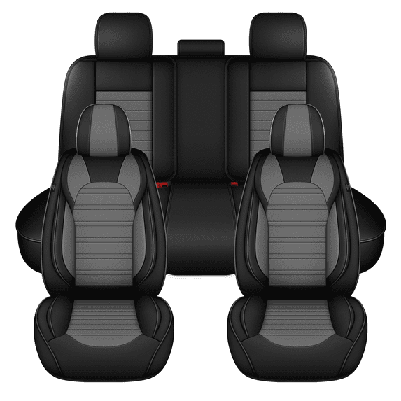 HQBQBUG Seat Covers Full Set Fit for Lexus CT 200h 2011-2017 Leather Waterproof Seat Covers Cushion Compatible Airbag Car Seat Protector(Grey,5 Seats)