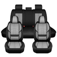 thumbnail image 1 of HQBQBUG Seat Covers Full Set Fit for Toyota Prius 2001-2015 Comfort Leather Seat Cushion Automative Seat Cover Protector Compatible Airbag Grey,FullSet(5Seat), 1 of 10