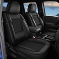 thumbnail image 1 of HQBQBUG Seat Covers Full Set for Ford Escape 2001-2025 Ice Silk Leather Seat Covers Breathable Cooling Compatible Airbag(Black,2 Row 5 Seat), 1 of 7