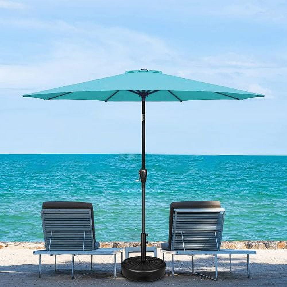HQIT 9' Patio Umbrella Outdoor Table Umbrella with with Push Button