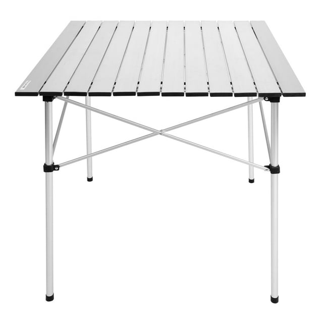 HQIT Folding Portable Picnic Camping Table with Adjustable Height