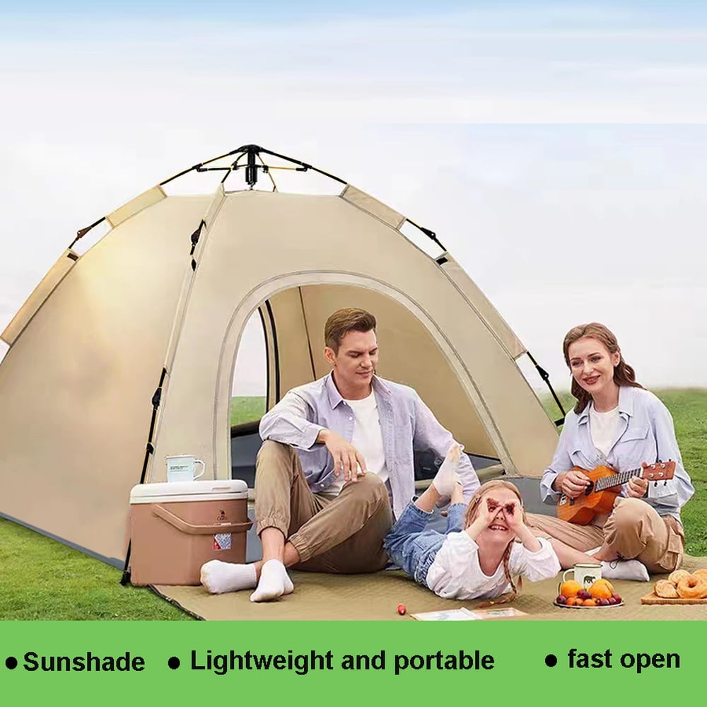 HQIT Tent 5 Person Camping Tents, Waterproof Windproof Family Dome Tent  with Large Mesh Windows, Wider Door, Easy Setup, Portable with Carry Bag