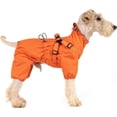 thumbnail image 1 of HQREA Adjustable Dog Raincoat & Harness Reflective Puppy Jacket with and Elastic Cuffs, 1 of 6