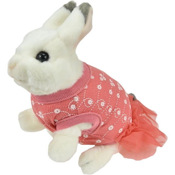 HQREA Cute Bunny Rabbit Dress Clothes for Mini Dog, Small Animal Easter Costume Outfits