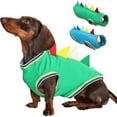 thumbnail image 1 of HQREA Dachshund Dog Dinosaur Costume Pet Cosplay Outfits Mini Dachshund Puppy Christmas Costume, 1 of 6