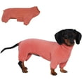thumbnail image 1 of HQREA Dachshund Dog Jumpsuit Turtleneck Winter Warm Pjs Clothes for Dachshunds, 1 of 7