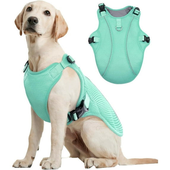 HQREA Dog Cooling Vest for Large Dogs, Reflective Pet Cooler Harness for Walking