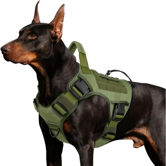 HQREA Dog Harness with Handle No Pull Reflective Pet Training Vest for Large Dogs
