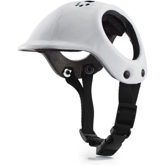 HQREA Dog Helmet for Small Dogs with Ear Holes Pet Hard Safety Hat Puppy Motorcycle Helmets for Riding