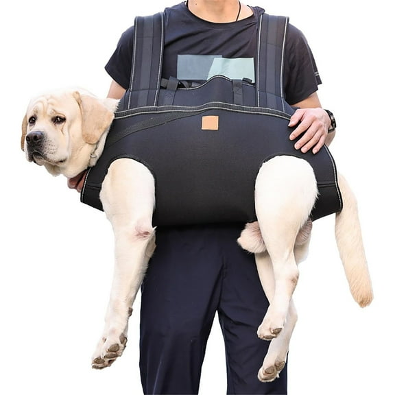 HQREA Dog Lift Harness for Large Dogs, Adjustable Dog Carry Sling Emergency Backpack for Old Dogs