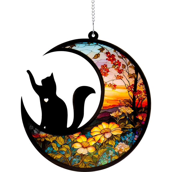 HQREA Dog Memorial Suncatcher, Pet Memorial Gifts for Loss of Dog