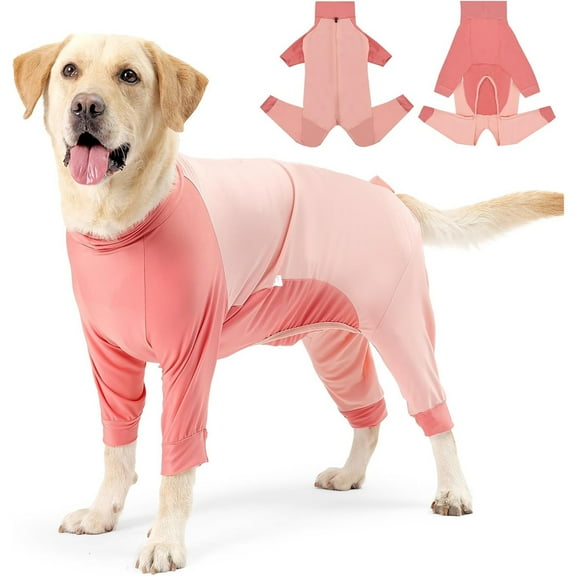 HQREA Dog Onesie After Spay Neuter Long Sleeve Dogs Recovery Body Suits for Female