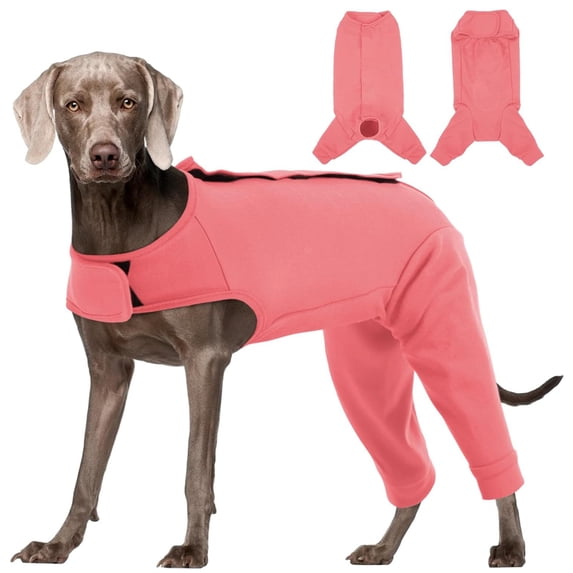 HQREA Dog Recovery Suit for Medium Large Dogs Female Body Suits after Surgery Two-legs Doggy Onesie for Stop Licking & Wound Protection