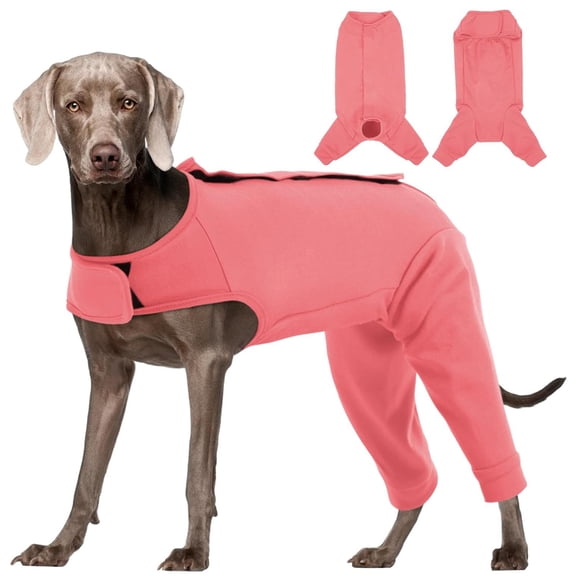 HQREA Dog Recovery Suit for Medium Large Dogs Female Body Suits after Surgery Two-legs Doggy Onesie for Stop Licking & Wound Protection