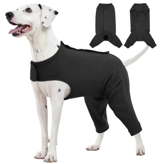 HQREA Dog Recovery Suit for Medium Large Dogs Female Body Suits after Surgery Two-legs Doggy Onesie for Stop Licking & Wound Protection