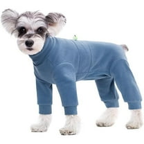 HQREA Fleece Winter Dog Coat Pajamas Onesie Puppy Surgical Recovery Suit Jumpsuit Clothes
