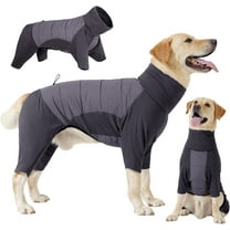 HQREA Full Body Dog Winter Coat Fleece Dog Sweater Warm Dog Pajamas for Large Medium Dogs