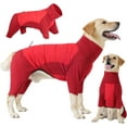 thumbnail image 1 of HQREA Full Body Dog Winter Coat Fleece Dog Sweater Warm Dog Pajamas for Large Medium Dogs, 1 of 7