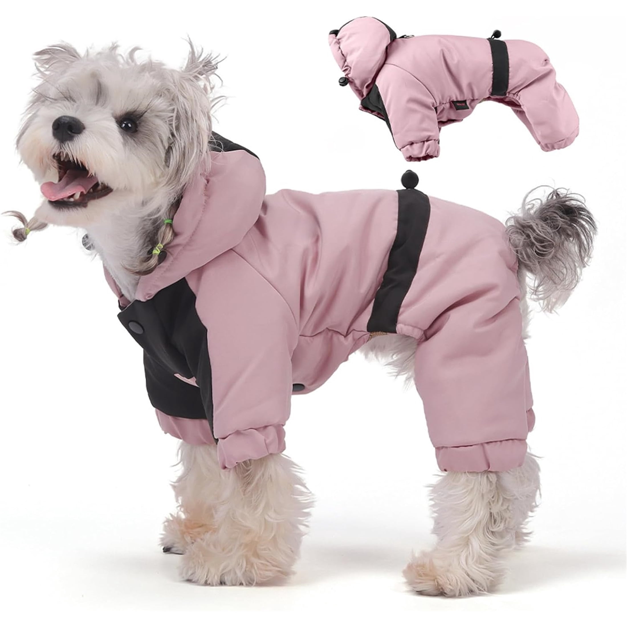 Curated visual reference: Gallery Detail: Hqrea Full Body Small Dog Winter Coat Snowsuit Four Legged