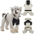 thumbnail image 1 of HQREA Full Body Small Dog Winter Coat Snowsuit Four-Legged Waterproof Puppy Outdoor Jacket Hoodie Onesie, 1 of 6