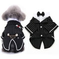 thumbnail image 1 of HQREA Gentleman Dog Wedding Shirt, Puppy Cat Pet Formal Tuxedo & Bow Tie Suit, 1 of 6