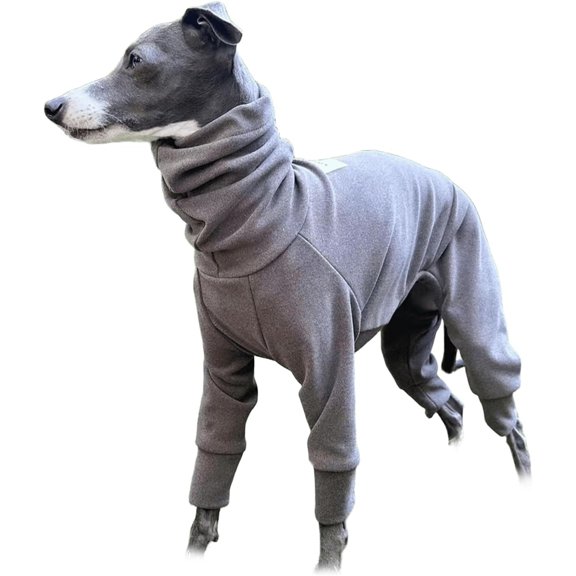 HQREA Greyhound Onesie Full Body Jumpsuit Coat Four Leg Winter Warm Turtleneck Dog Pajamas Apparel