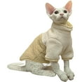 thumbnail image 1 of HQREA Hairless Cat Winter Coat, Fleece Cat Sweatshirt Pajamas for Cold Weather Cat Apparel, 1 of 6