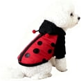 thumbnail image 1 of HQREA Halloween Dog Ladybug Costume Outfits Funny Winter Pet Jacket Puppy Coat Clothes for Small Medium Dogs, 1 of 5