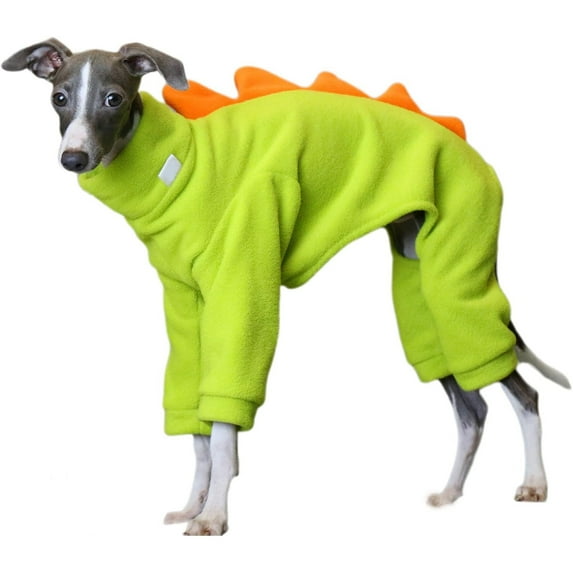 HQREA Whippet Dog Clothes, Fleece Pet Pullover Pajamas Italian Greyhound Dog Jumpsuit for Winter