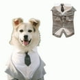 thumbnail image 1 of HQREA Large Dog Wedding Shirt Pet Tuxedo with Bow Tie Formal Suit Costume for Medium Dog, 1 of 6