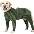 thumbnail image 1 of HQREA Large Dogs Pet Pajamas Four-Legged Stretchy Striped Dog Pullover Puppy Pjs Jumpsuit Shirts, 1 of 6