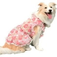 thumbnail image 1 of HQREA Pink Flower Lace Dog Dress, Tulle Dog Princess Dress Tutu Birthday Skirts for Large Dogs, 1 of 6