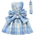 thumbnail image 1 of HQREA Plaid Dog Dress Costume with Bow Holiday Puppy Christmas Outfit Pet Dress for Small Dogs, 1 of 8