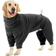 thumbnail image 1 of HQREA Pullover Dog Sweater with Leash Hole High Collar Cold Weather Large Dogs Vest, 1 of 6